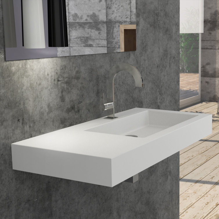 Belfry Bathroom Rechteckiges wandbefestigtes Waschbecken Waldo | Wayfair.de